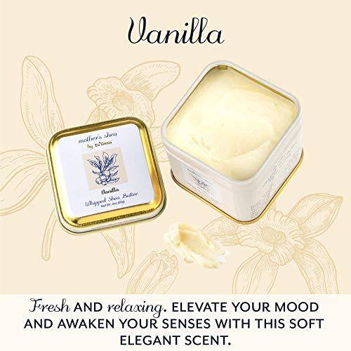 Mother's Shea Mother's Shea Whipped Shea Butter (Vanilla, 2 Oz Tins - Set of 3) 100% Pure Raw Unrefined African Shea - Organic, Sustainably-Sourced Ingredients - Natural Skin & Hair Care