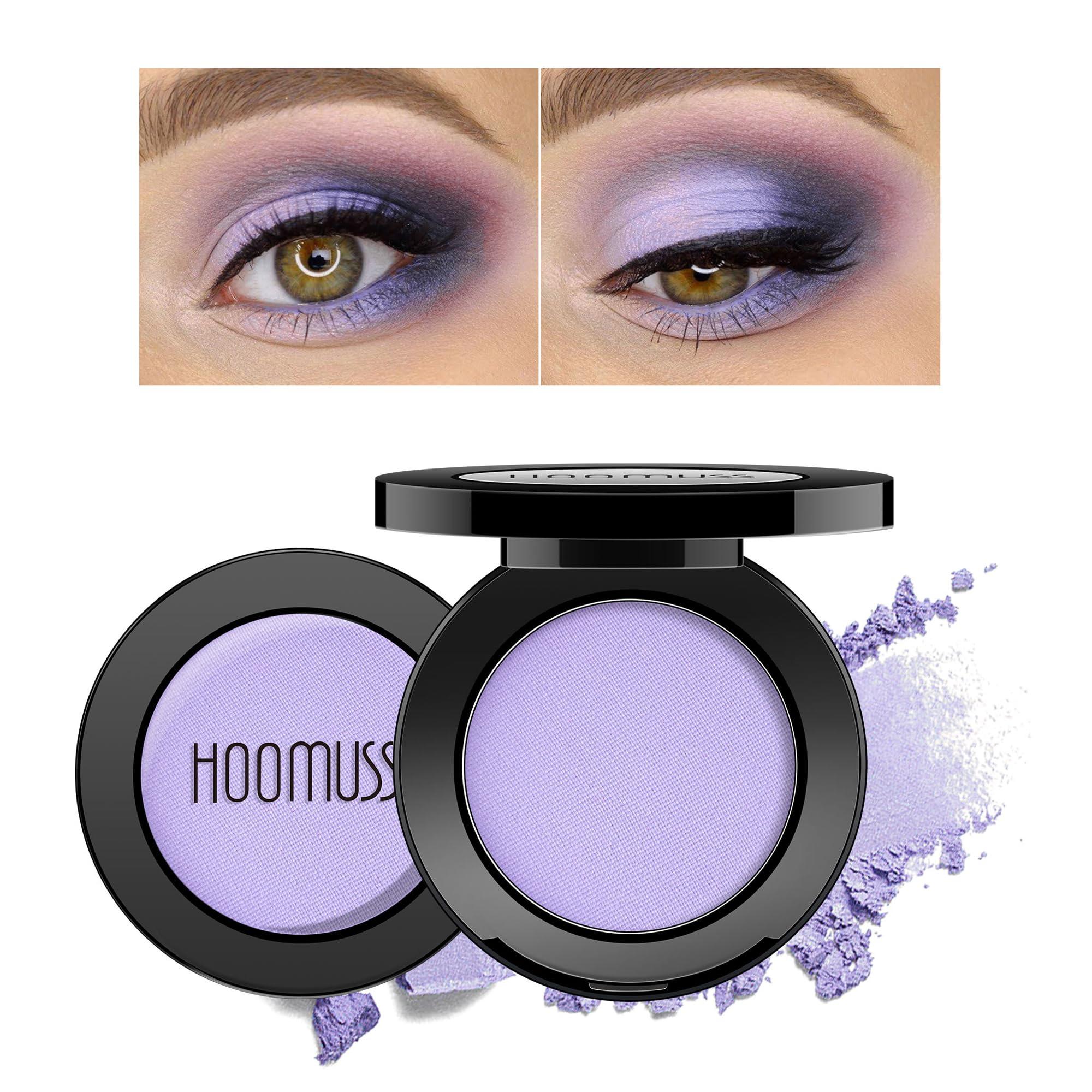 HOOMUSS HOOMUSS Single Purple Eyeshadow Matte Handmade Pressed Eyeshadow Powder Palette Long Lasting With No Creasing High Pigmented Intense Color Purple Eye Shadow (Lavender)