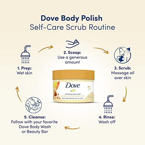 Dove Dove Scrub Crushed Almond & Mango Butter For Silky Smooth Skin Body Scrub Exfoliates & Restores Skin's Natural Nutrients 10.5 oz