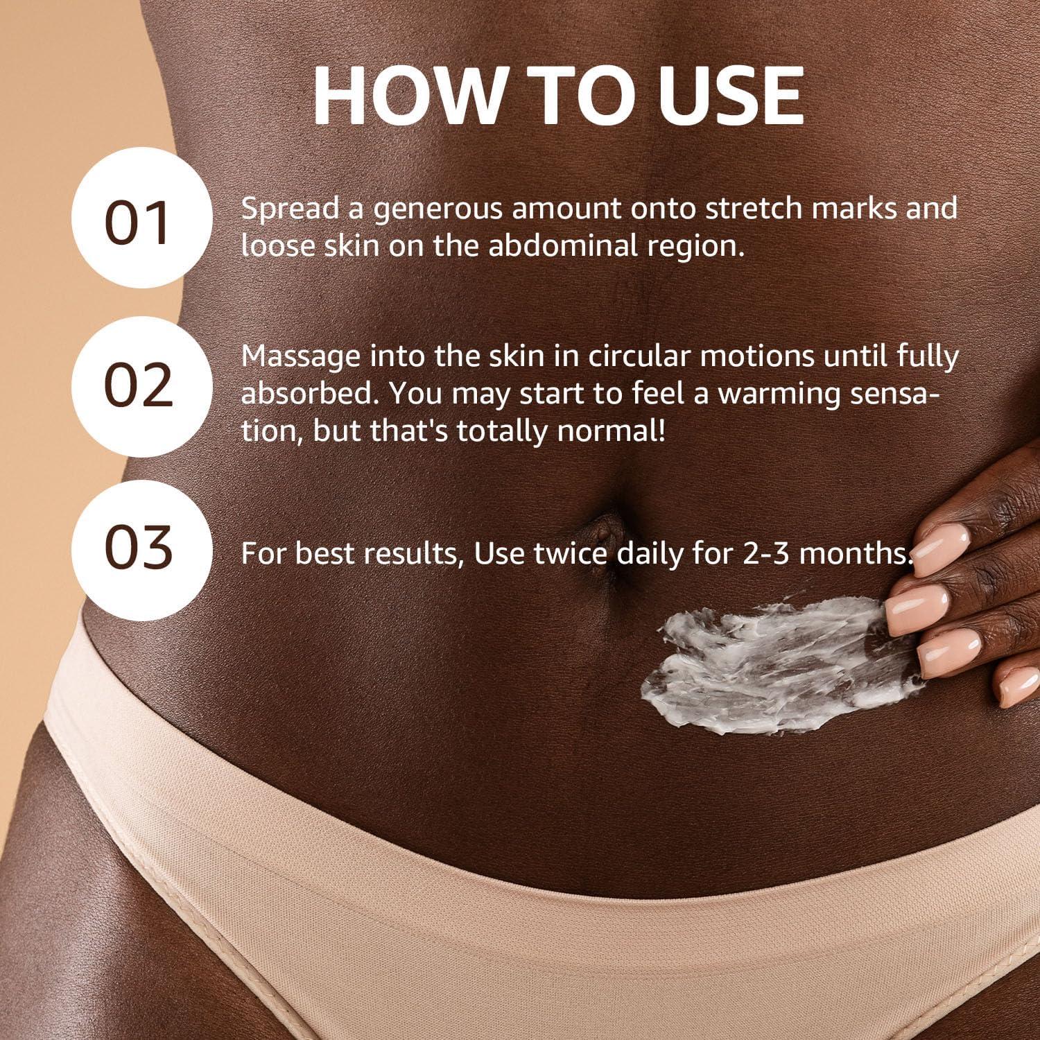 Praiasol Praiasol Moisturizing Belly Firming Cream: Firming Cream for Loose Skin - Skin Tightening Cream for Stomach, Arms, Belly, Thighs and Butt 100 ml