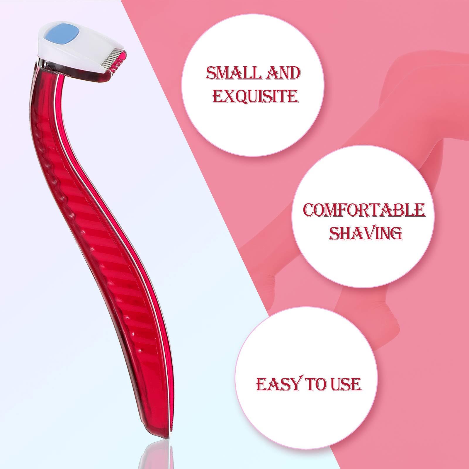 Honoson Honoson 12 Pcs Disposable Bikini Razors for Women Bikini Line Trimmer Shaver Small T Type Razor Durable Travel Accessories Pubic Hair Removal Beauty for Body Cosmetic Tool(Dark Blue, Rosy, Dark Pink)