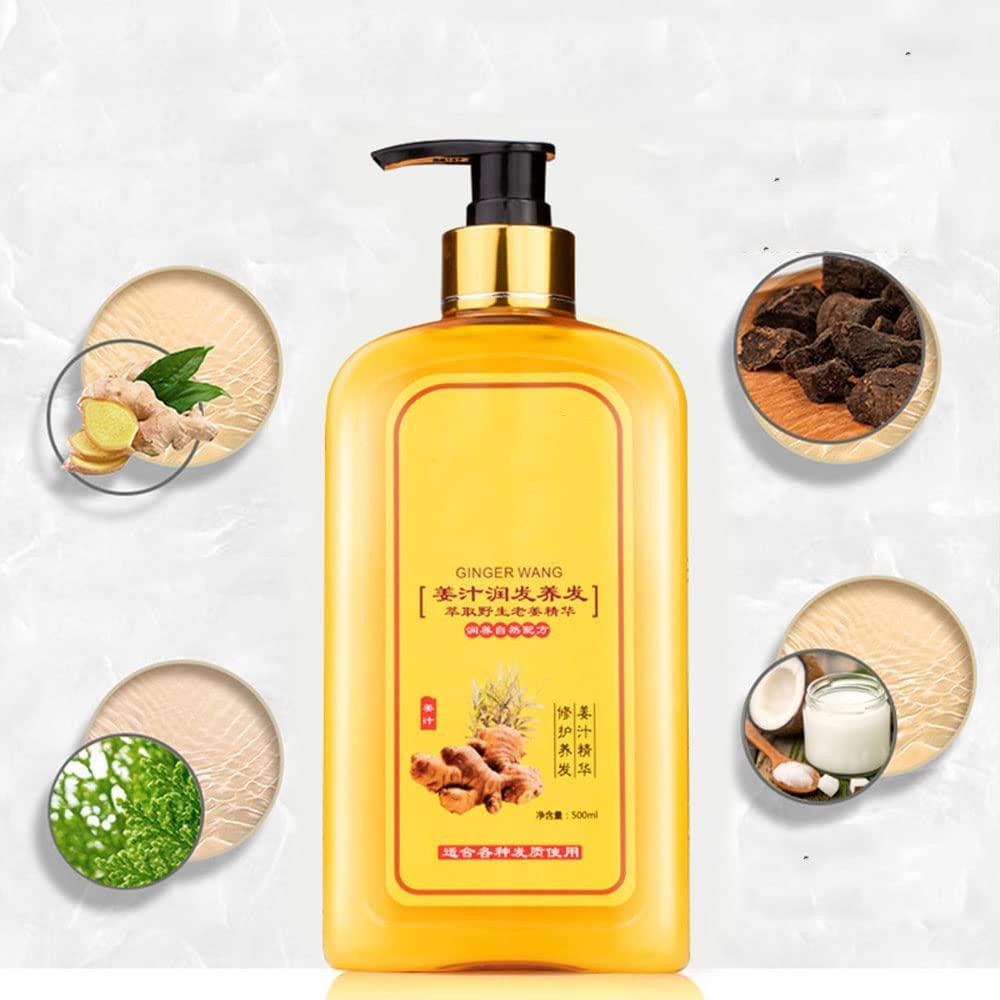 ANEFOSE puraGinger Hair Reborn Anti Thinning Shampoo, Pura Ginger Hair Reborn Anti Thinning Shampoo, puraGinger HairReborn AntiThinning Shampoo, puraGinger Shampoo, for Hair Growth Hair Care (280ml Shampool)