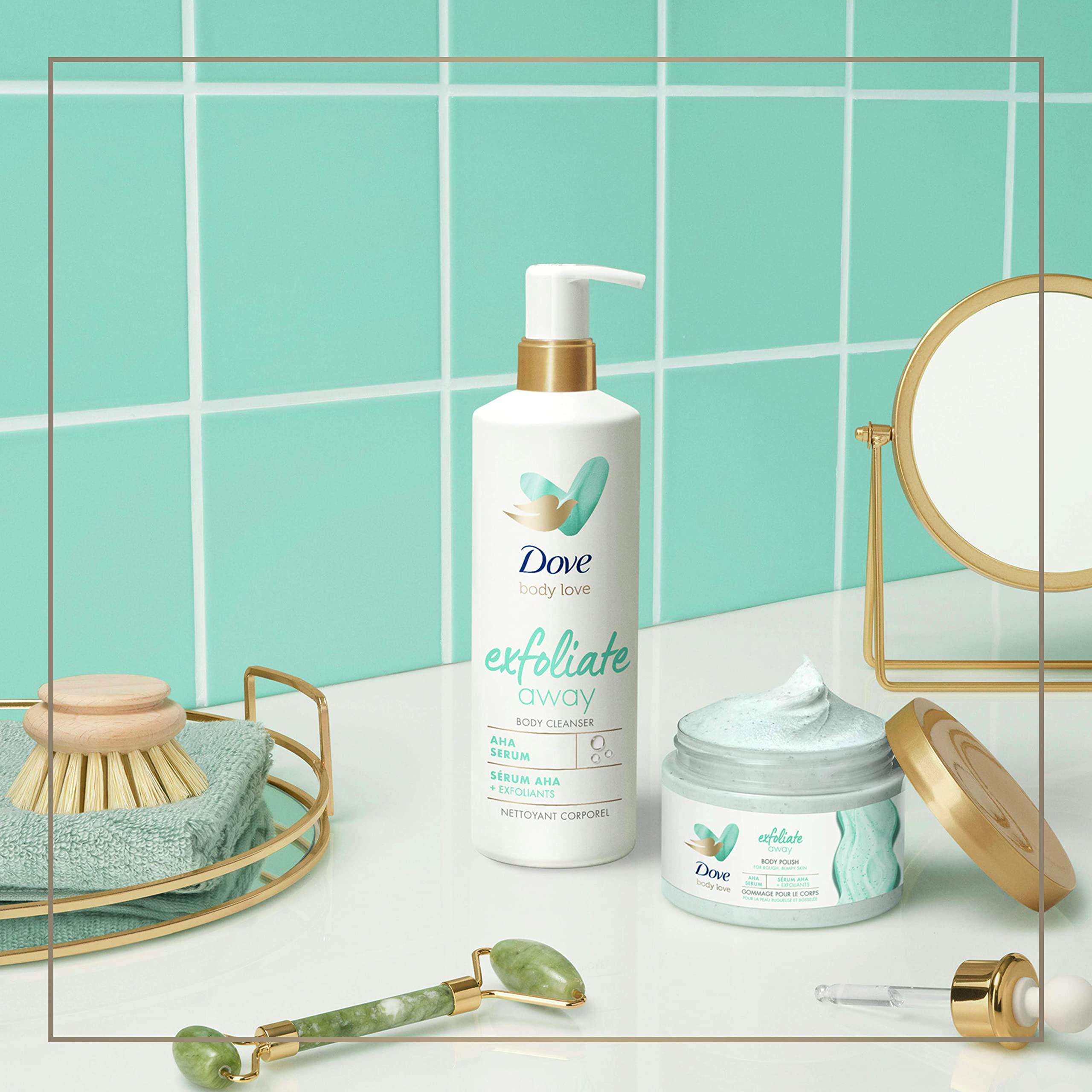 Dove Dove Body Love Body Polish Exfoliate Away 3 Count for Rough, Bumpy Skin Body Scrub with AHAs for Silky Smooth Skin 12 oz