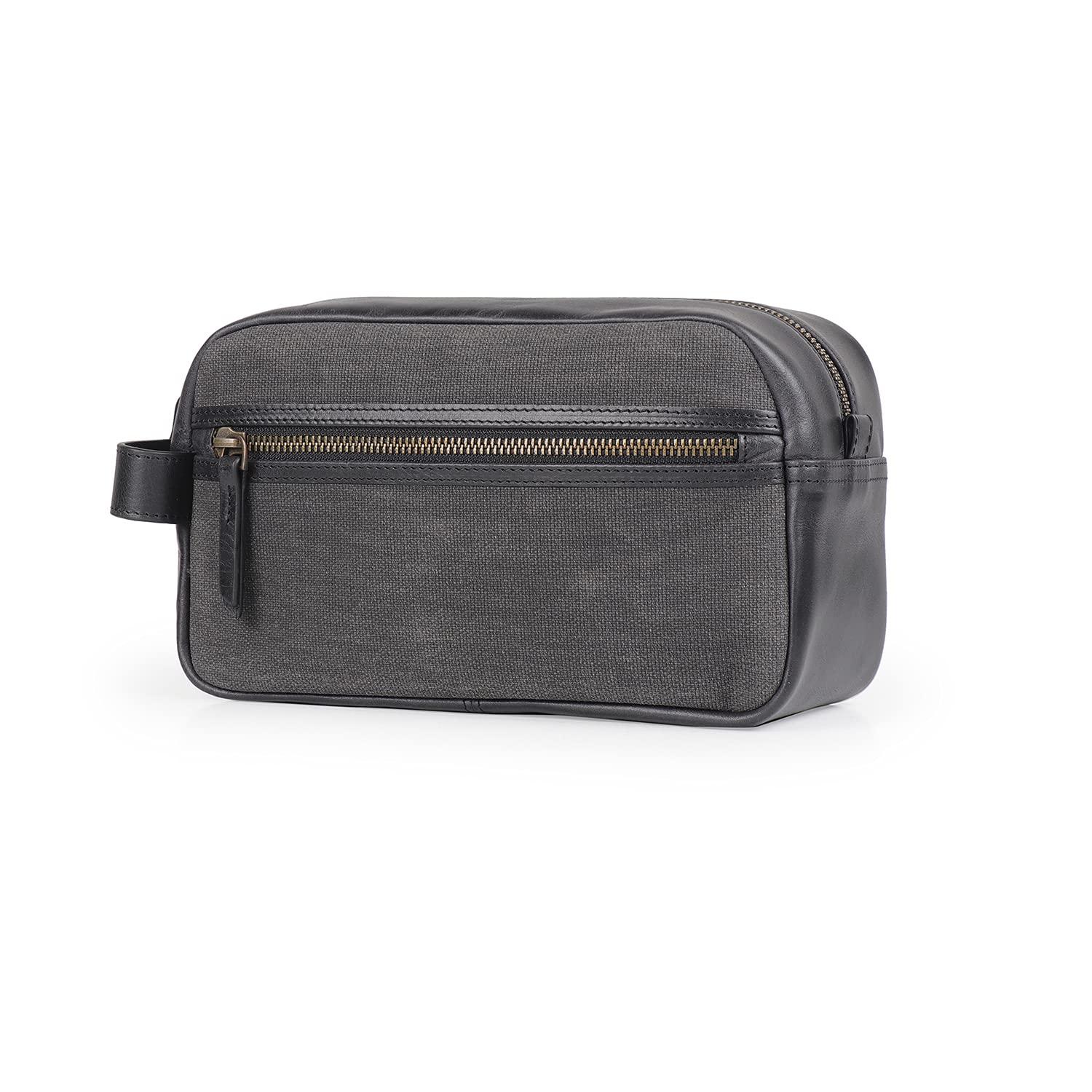 Londo Londo Genuine Leather Travel Toiletry Bag  Makeup, Shaving Organizer, Dopp Kit for Men & Women, Durable & Stylish Travel Accessory