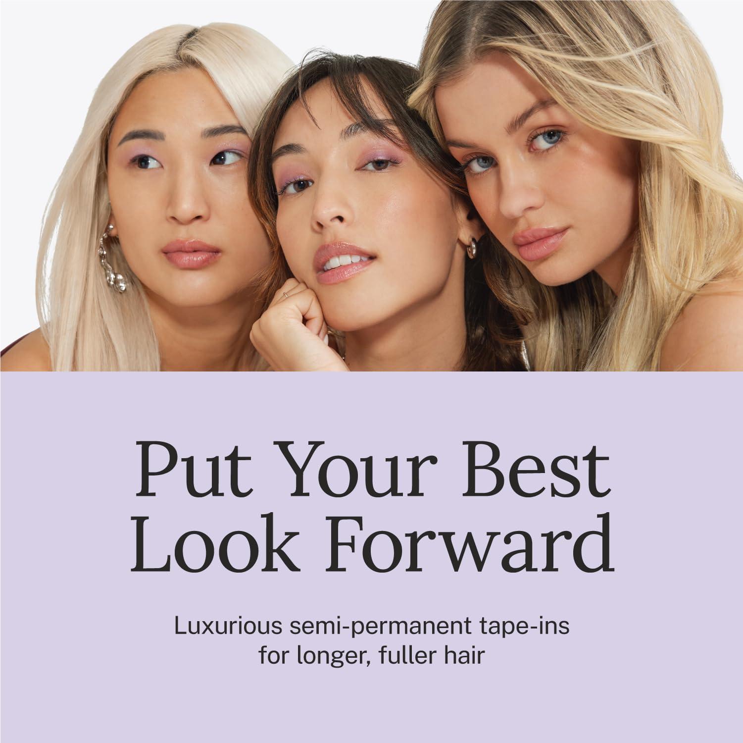 Zala Zala Tape In Hair Extensions - Premium Human Remy Hair Extensions with Easy Installation - Uses Lightweight, Non-Damaging Tape Adhesive Tabs - Jet Black (52g / 20 inch)