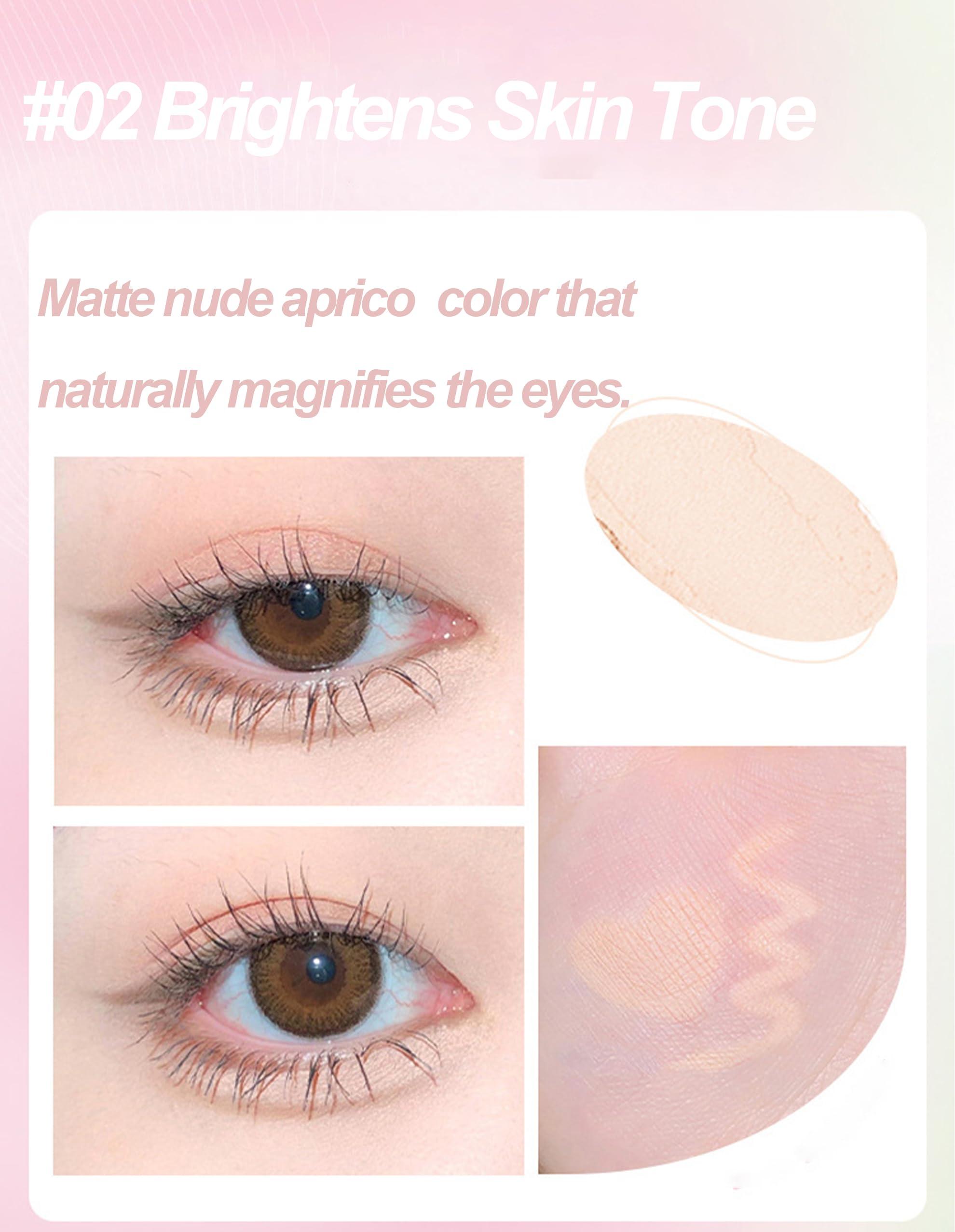 Okerker Under Eye Highlighter Makeup Stick, Eyeliner Eye Enhancing, Lying Silkworm Pencil Highlight & Contouring Stick, Silky-smooth Long-lasting Smudge-proof for Tear Drop Eye Brightener Eye Bigger Eye 2PCS