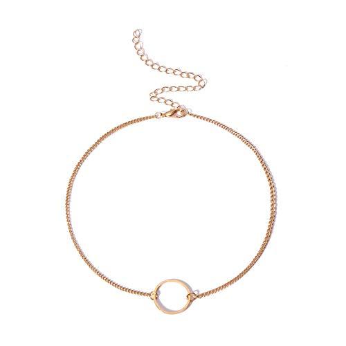 Doubnine DOUBNINE Dainty Necklace Ring Layered Choker Sets Boho Simple Everyday Jewelry Women Fashion