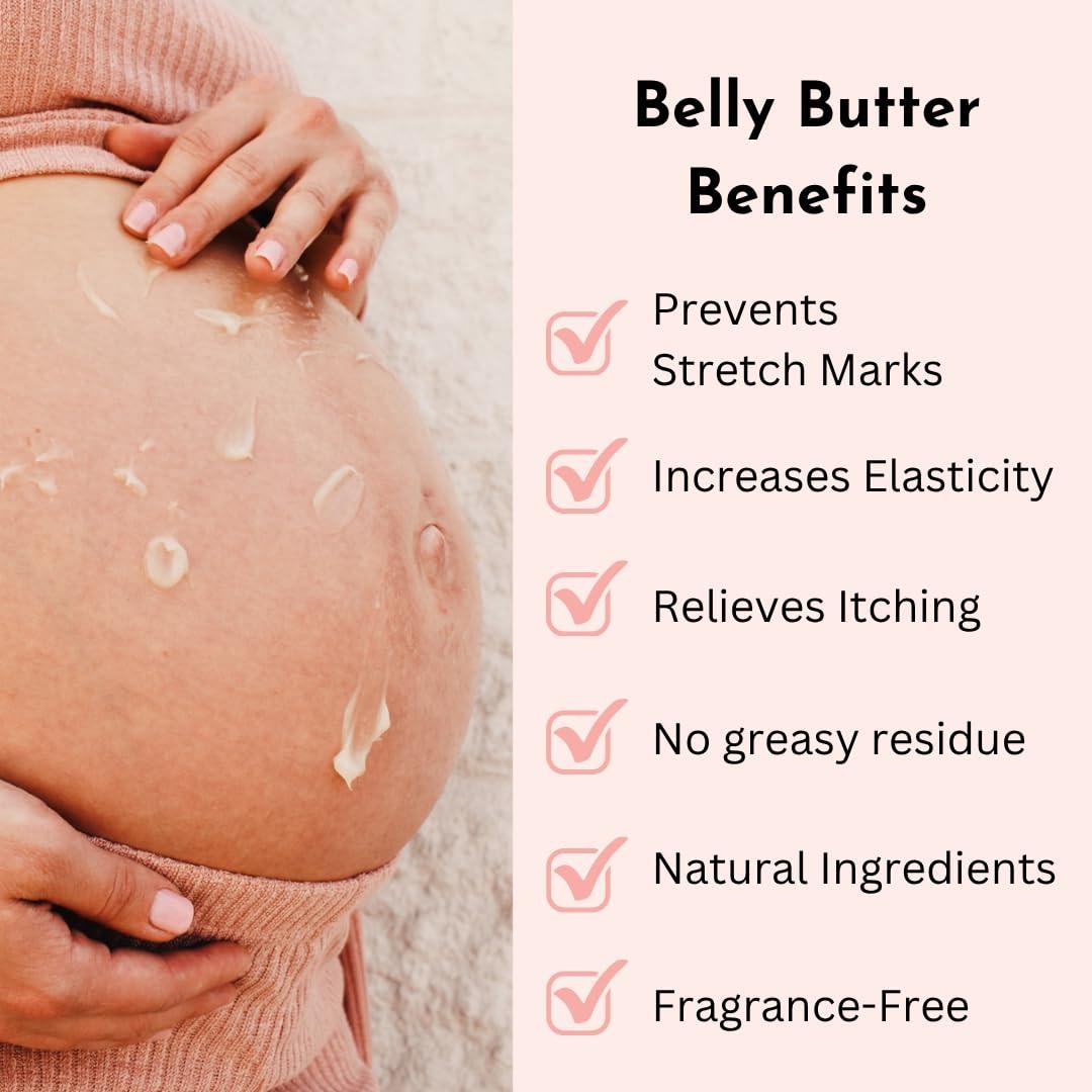 Irene Organics Irene Organics Organic Belly Butter for Pregnancy Stretch Mark Prevention and Treatment Award Winning Anti Stretch Mark Tummy Balm For Pregnancy and Postpartum 8oz - Hydrating Bump Cream