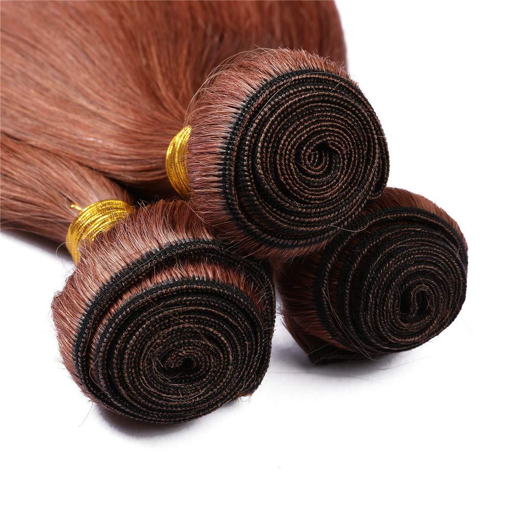 Tony beauty hair Tony Beauty Hair #33 Dark Auburn Peruvian Virgin Hair Weaves with Closure Copper Red Body Wave Human Hair 4 Bundles and Closure Reddish Brown Lace Front Closure 4x4\" (12 12 12 12 with 10)