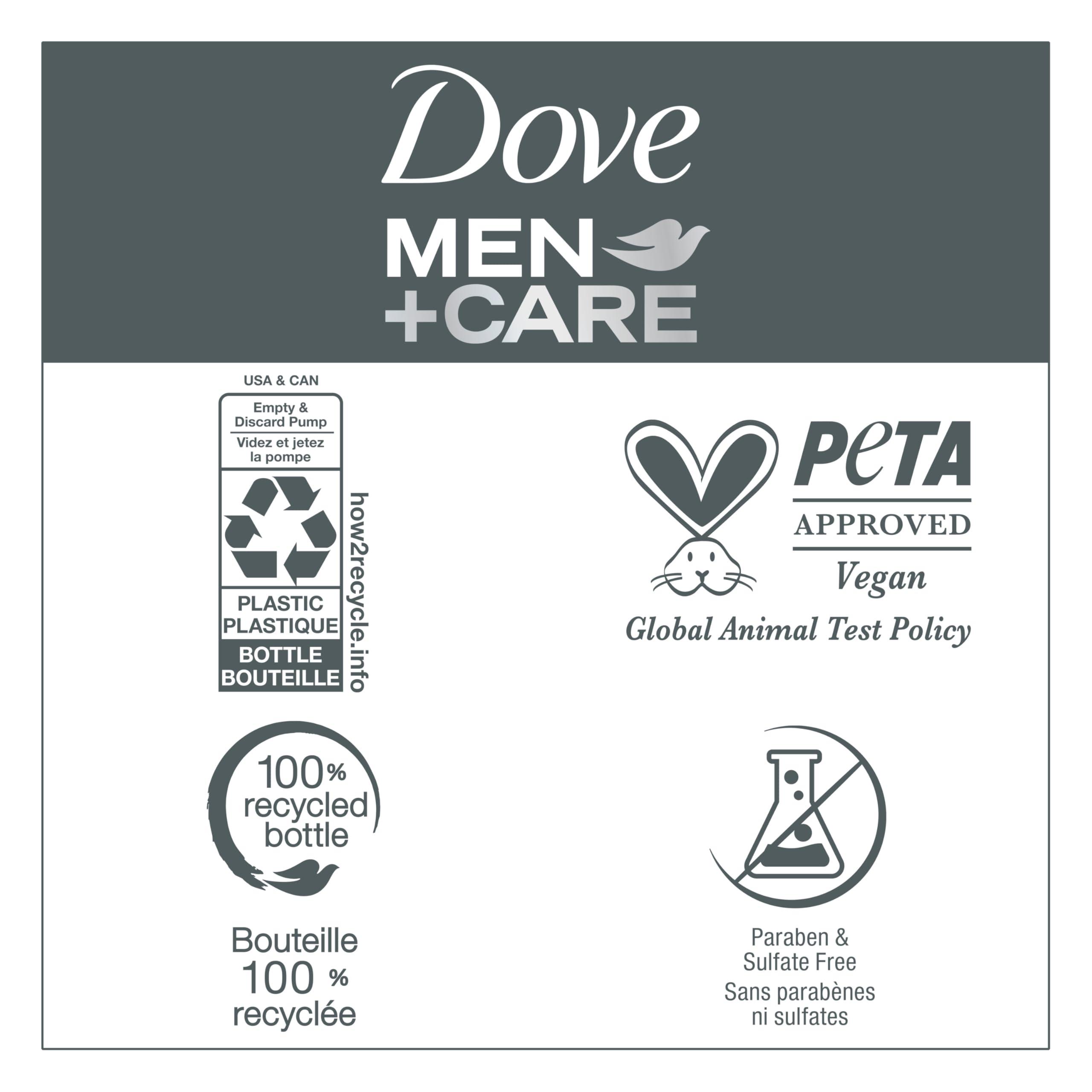 DOVE MEN + CARE Dove Men+Care 2-in-1 Shampoo + Conditioner Sandalwood & Cardamom Oil for Thick & Full Hair, + Vitamin B3 & Mineral Complex, 17.5 oz
