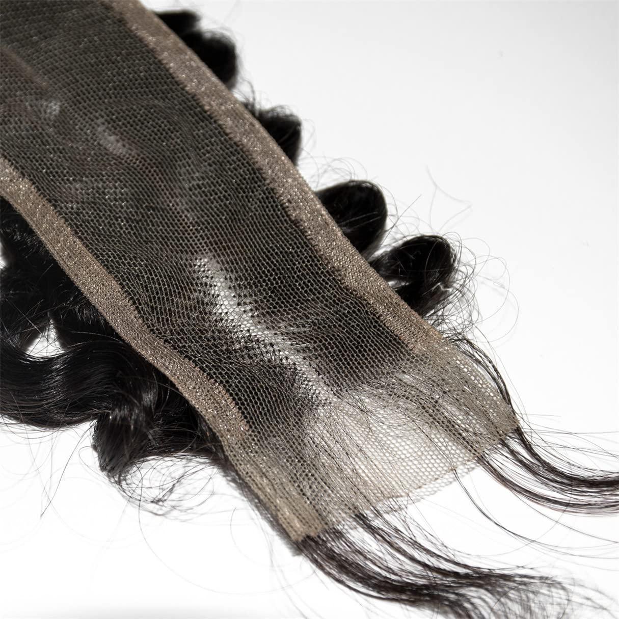 rewcoin Brazilian Deep Wave 2x6 Lace Closure 100% Unprocessed Human Virgin Hair Deep Curly Closure Pre-Plucked Hairline Loose Deep Closure With Baby Hair (14inch, 2x6 deep wave closure)