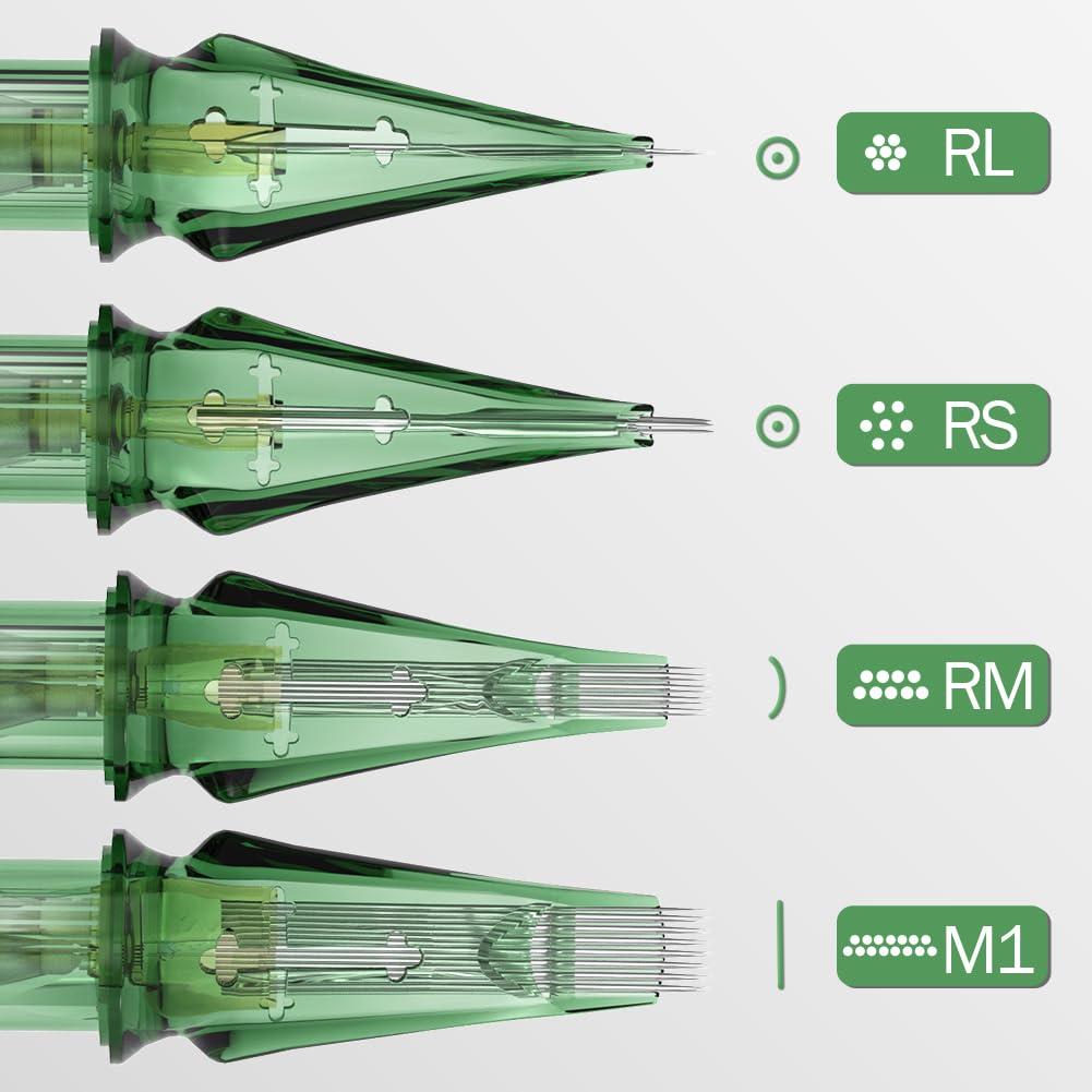 Solong Tattoo Tattoo Needles,Solong Pro 50Pcs Disposable Tattoo Cartridge Needles 12#(15RM) Round Magnum L-Taper Tattoo Needle Cartridge EN01S-50-1215RM-L