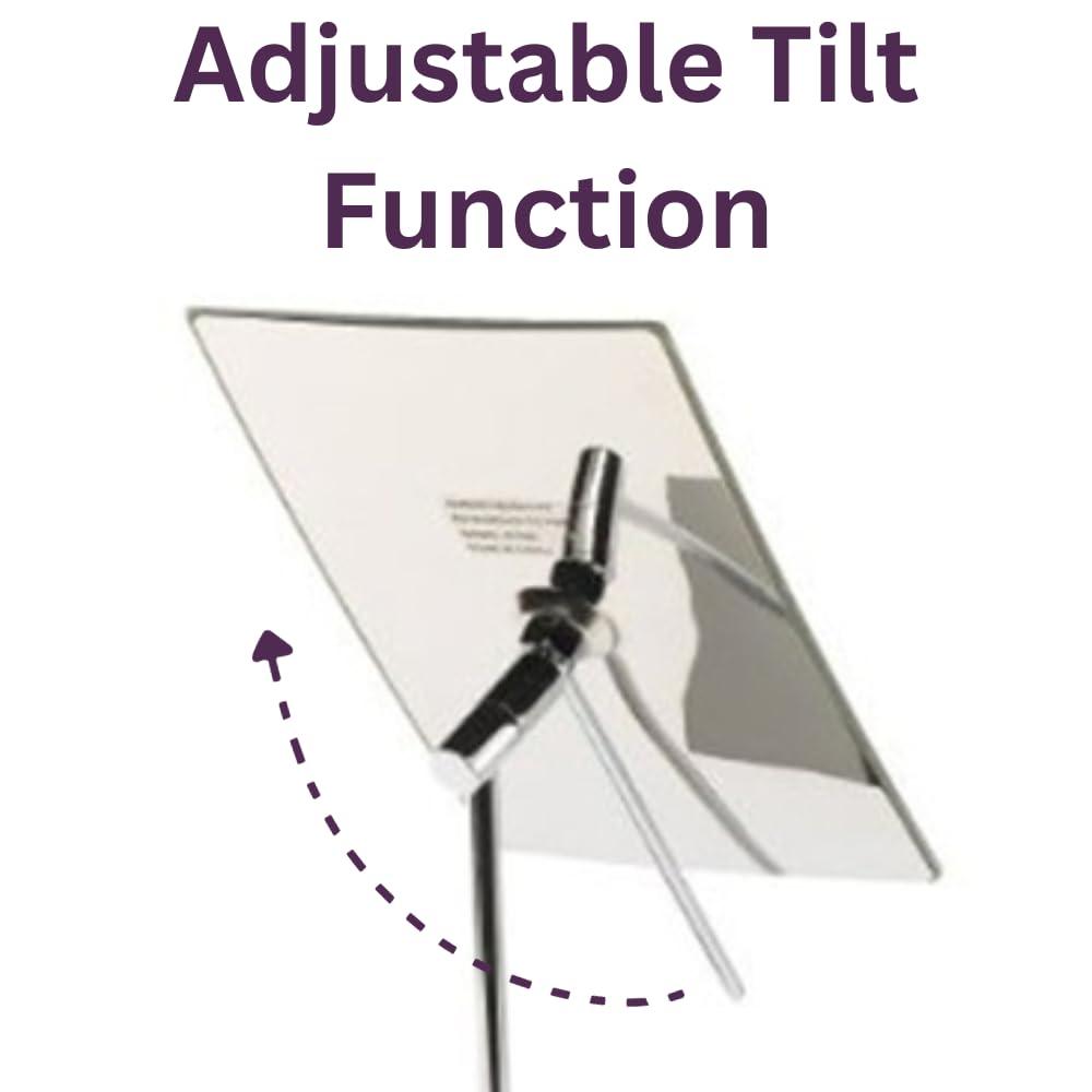 Jerdon JERDON Rectangular Tabletop Makeup Mirror - 3X Magnification with Polished Stainless Steel Finish - 5-inch by 8-inch Vanity Mirror  Pivot Adjustment - Model JP358C