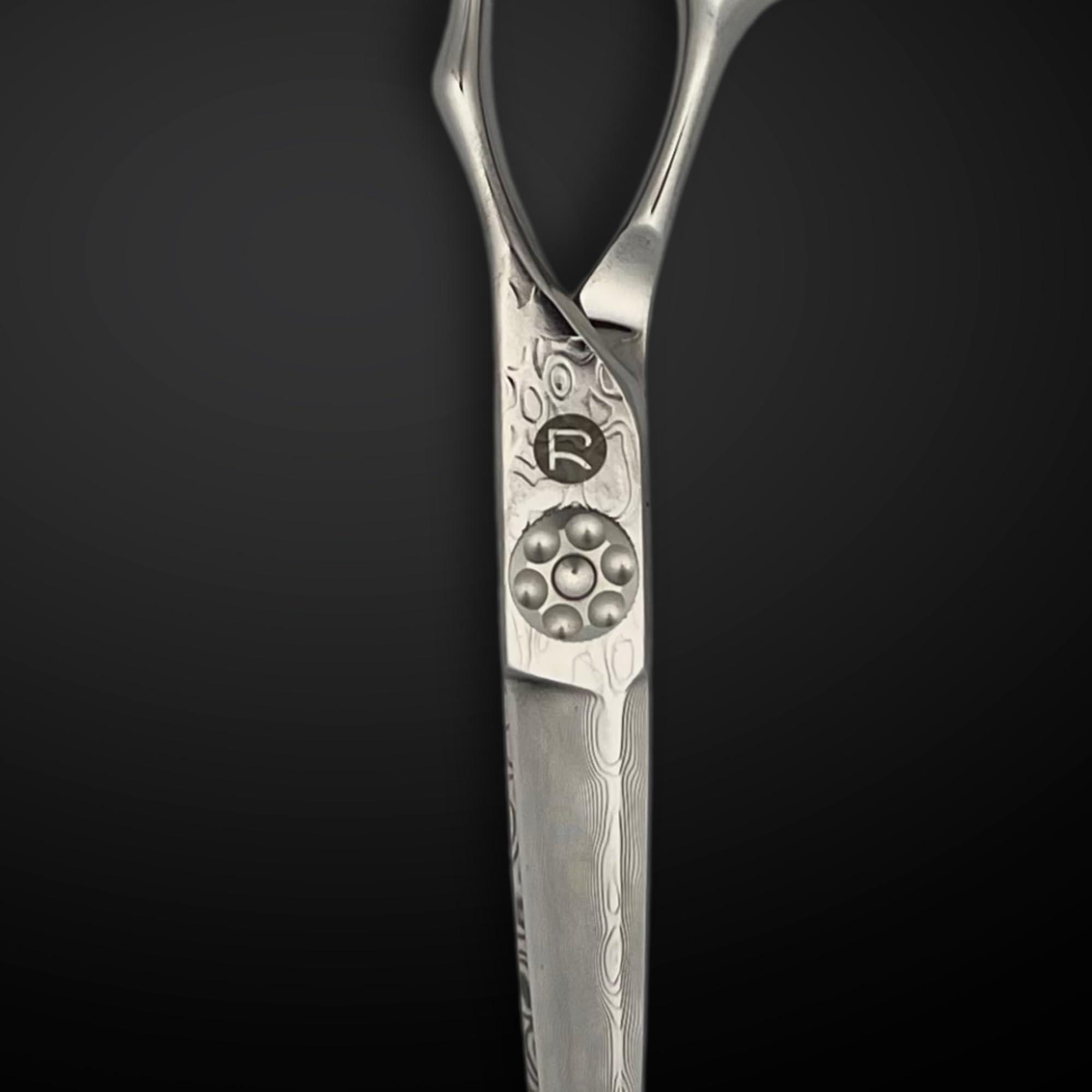 Saki Shears 6 Inch Hair Cutting Shears Made From Damascus Steel - Saki Kanzen - For Professional Haircutting - Wet or Dry Hair