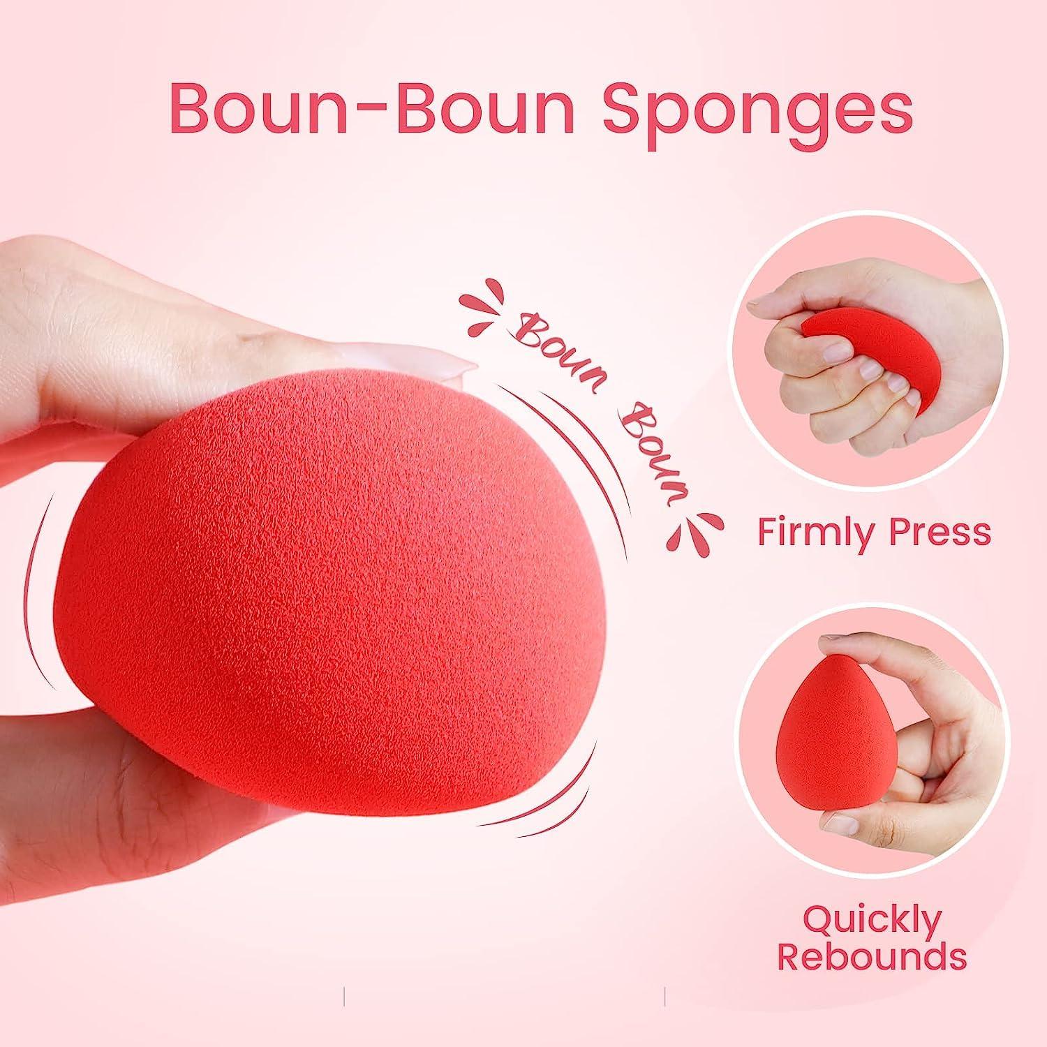 Generic 5 Pcs Makeup Sponges Set, Foundation Blending Paw Paw Sponge, Latex Free Beauty Sponges Flawless for Liquid, Cream, and Powder, Boun Boun Sponges, Multi-colored Makeup Sponges