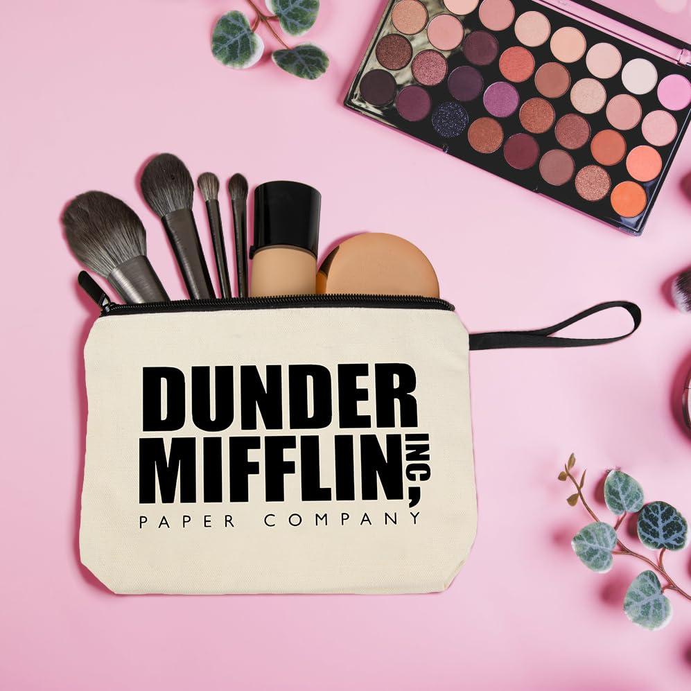Magicaleast The Office Merchandise Makeup Bag with Zipper and Handle, The Office Merch Canvas Cosmetic Bag, Funny The Office Gifts Bags for Sister, Women and The Office TV Show Fans, Classic Logo
