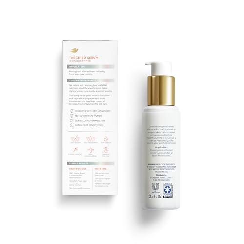Dove Dove Targeted Serum Multipurpose for Stretch Marks, Dark Spots, Uneven Skin Tone and Elasticity,with Tone Balance Complex, Niacinamide, Collagen Peptides and Natural Moisturizing Factors, 3.2 oz
