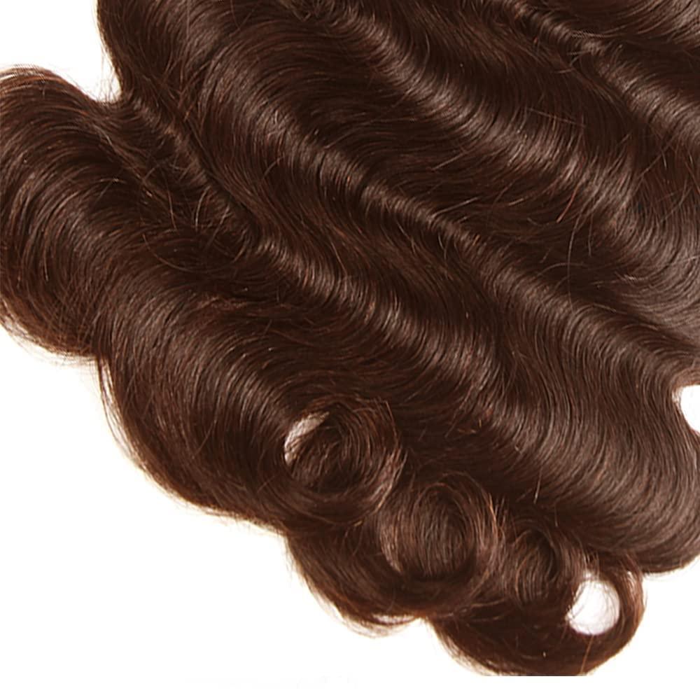 Lagalaga Lagalaga Body Wave Dark Brown 4# Human Hair Bundles Unprocessed Brazilian Virgin Hair Bundles Dark Brown 4# Human Hair Quick Weave Hair Extension