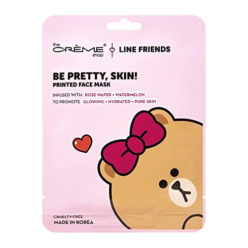 The Crème Shop The Crème Shop | LINE FRIENDS Be Pretty, Skin! CHOCO Printed Essence Sheet Mask | Rose Water + Watermelon (3 Pack)