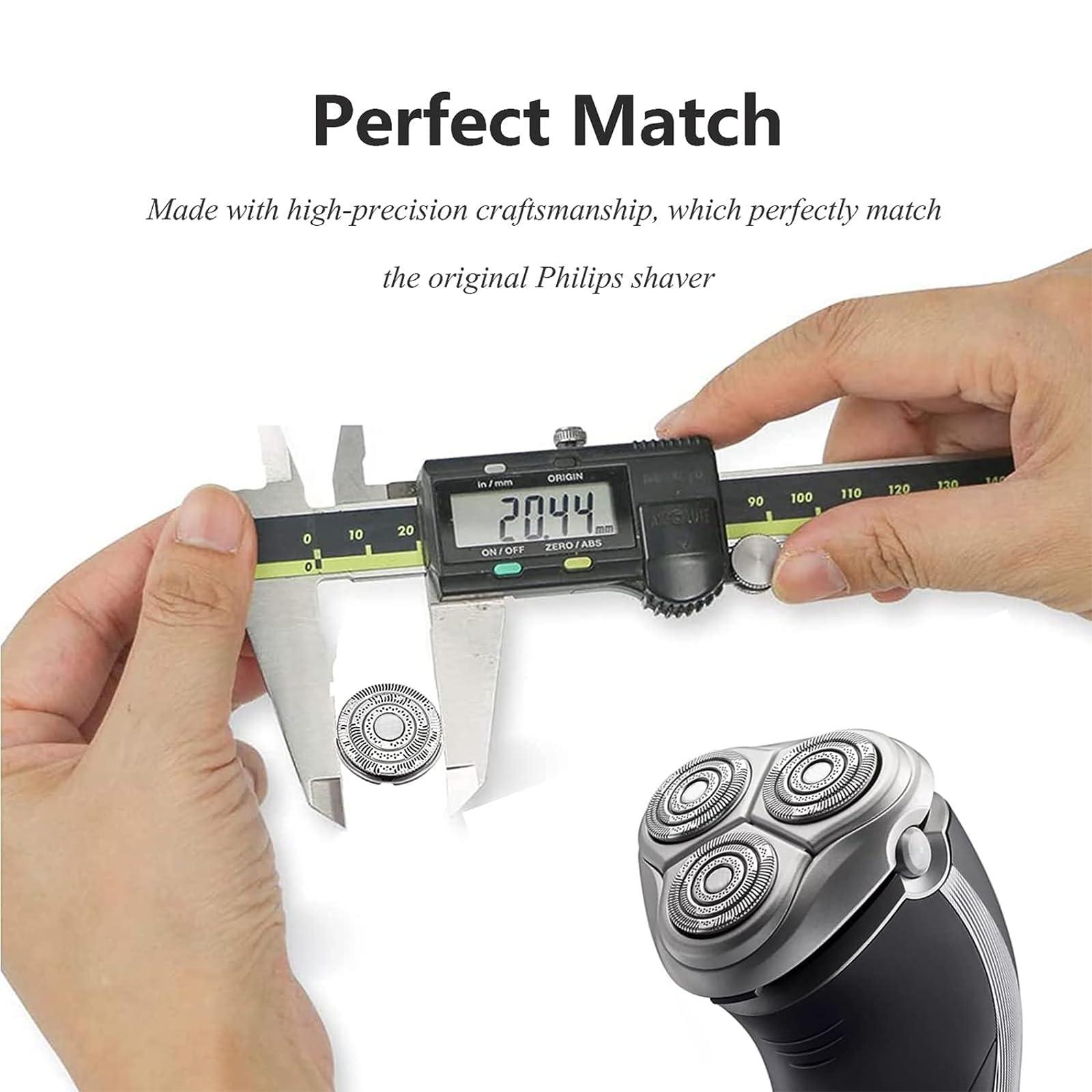 Ruixin HQ9 Replacement Shaver Head Blades for Philips Norelco HQ9070 HQ9080 HQ8240/8260 PT920 8140XL 8160XL 8170XL, 6 pcs