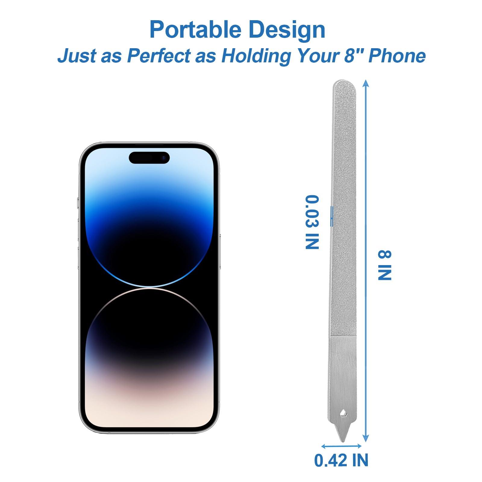 HomeyEra Metal Nail File (2 Pack) with Sharp Pointed Tip, Fingernail Files 8 for Natural Nails Stainless Steel Nail Filer Heavy Duty Sapphire Grit Double Sided Manicure Pedicure Toenails Tools