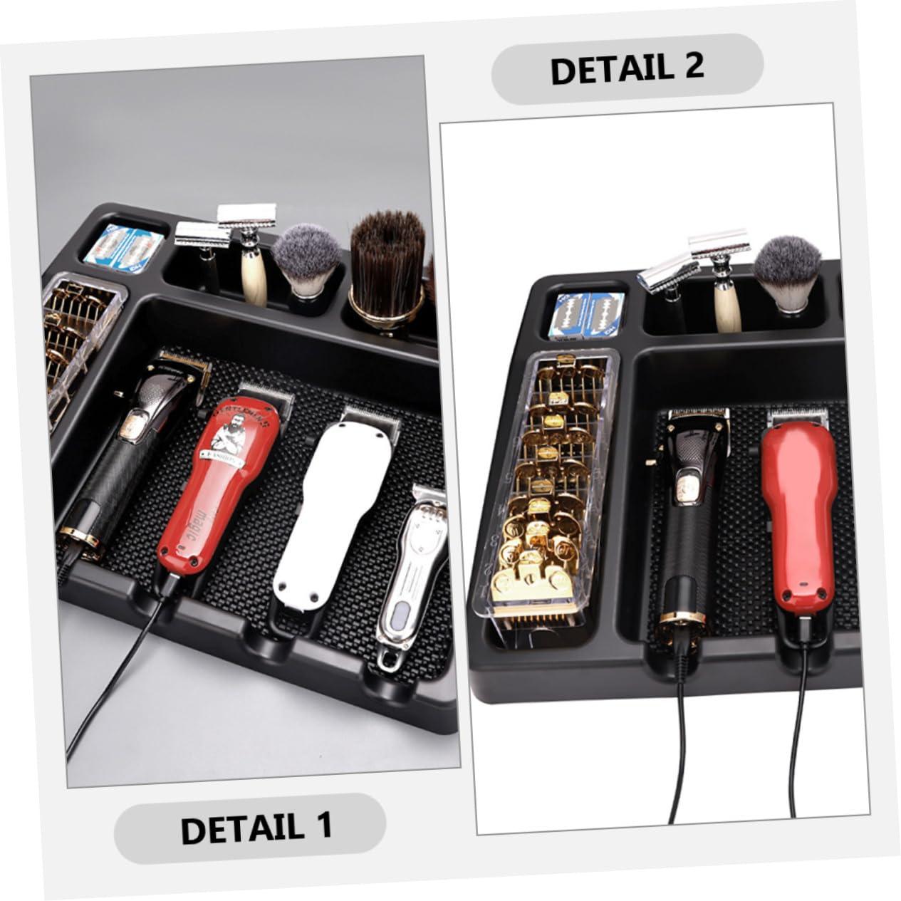 HAPINARY HAPINARY Hair Clipper Storage Rack Shaver Cavitation Machine Hair Clippers Barber Kit Barber Clippers Electric Clippers for for Men Grooming Barber Shears Barber Mat for Station Black Abs