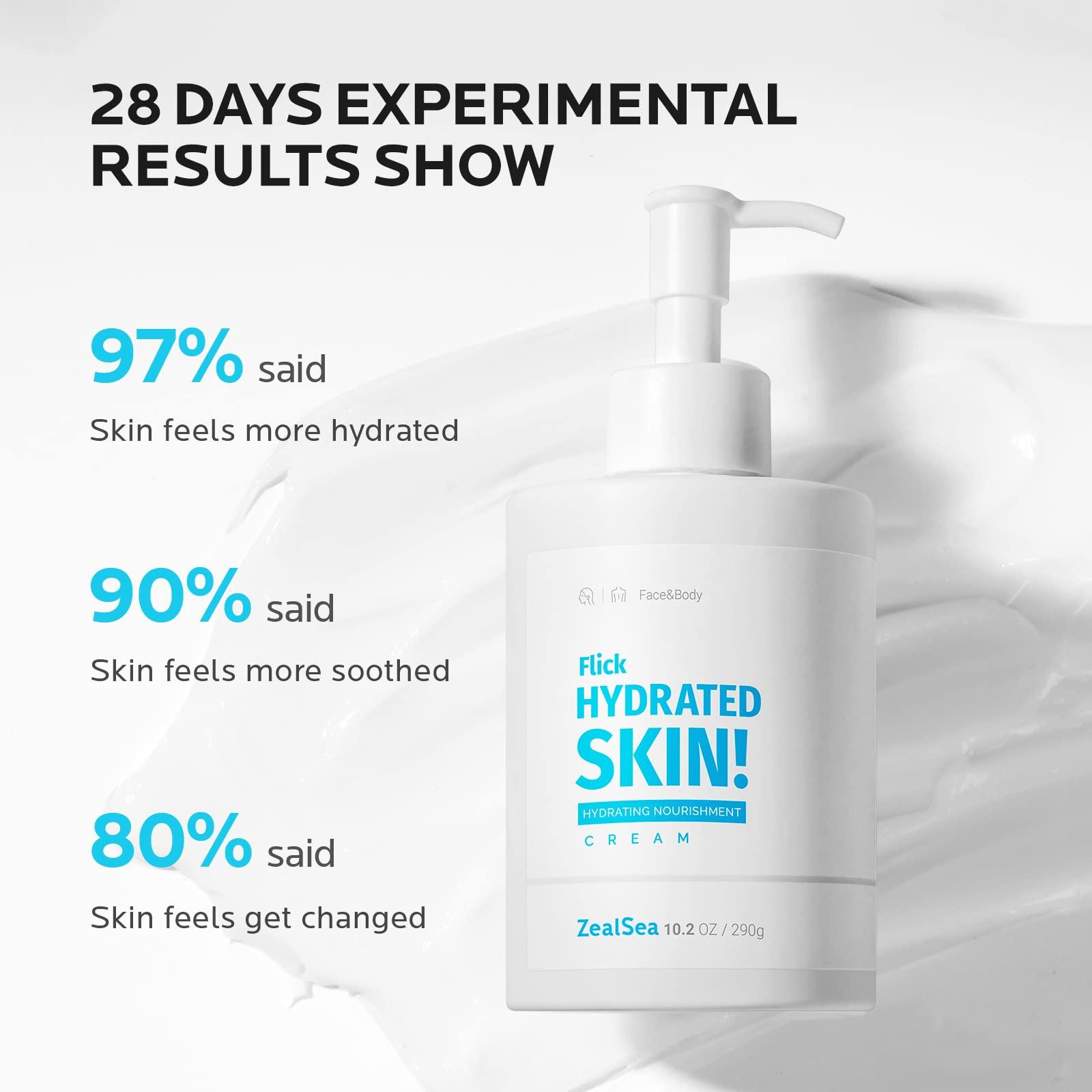 ZealSea ZealSea Face Moisturiser Lotion with Hyaluronic Acid & Ceramide & Aloe Vera, Hydration Moisturiser for Normal To Dry Sensitive Skin, Facial and Body Hydrating Moisturizing Cream - 290 ml