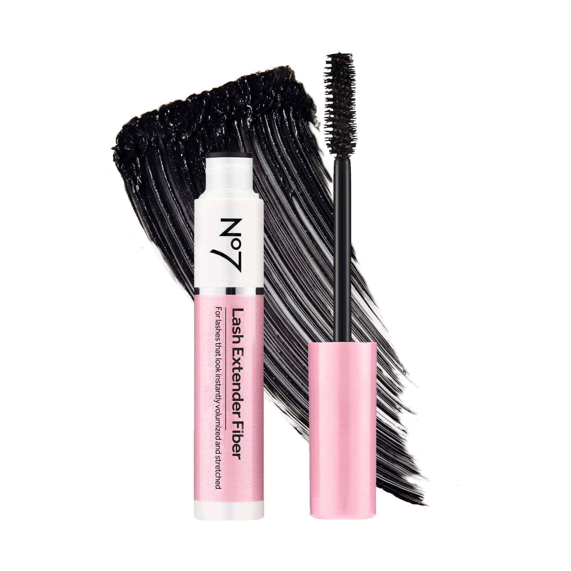 No7 No7 Lash Extender Fiber Mascara - Black - Clump-Free Lash Lengthening Mascara for Adding Volume & Length to Eyelashes (7ml)