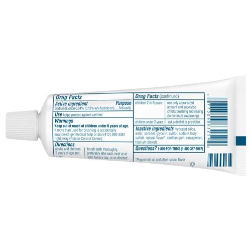 Tom's of Maine Tom's of Maine Travel Size Anticavity Fresh Mint Toothpaste, 3 oz. 6-Pack (Packaging May Vary)