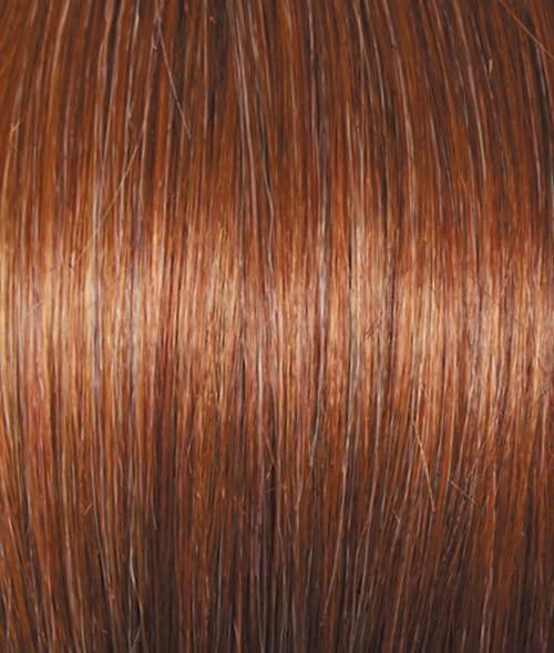 Hair u wear Raquel Welch 16 Inch Human Hair Top Billing Top-of-The-Head Hair Topper Wig, R3025S+ Glazed Cinnamon