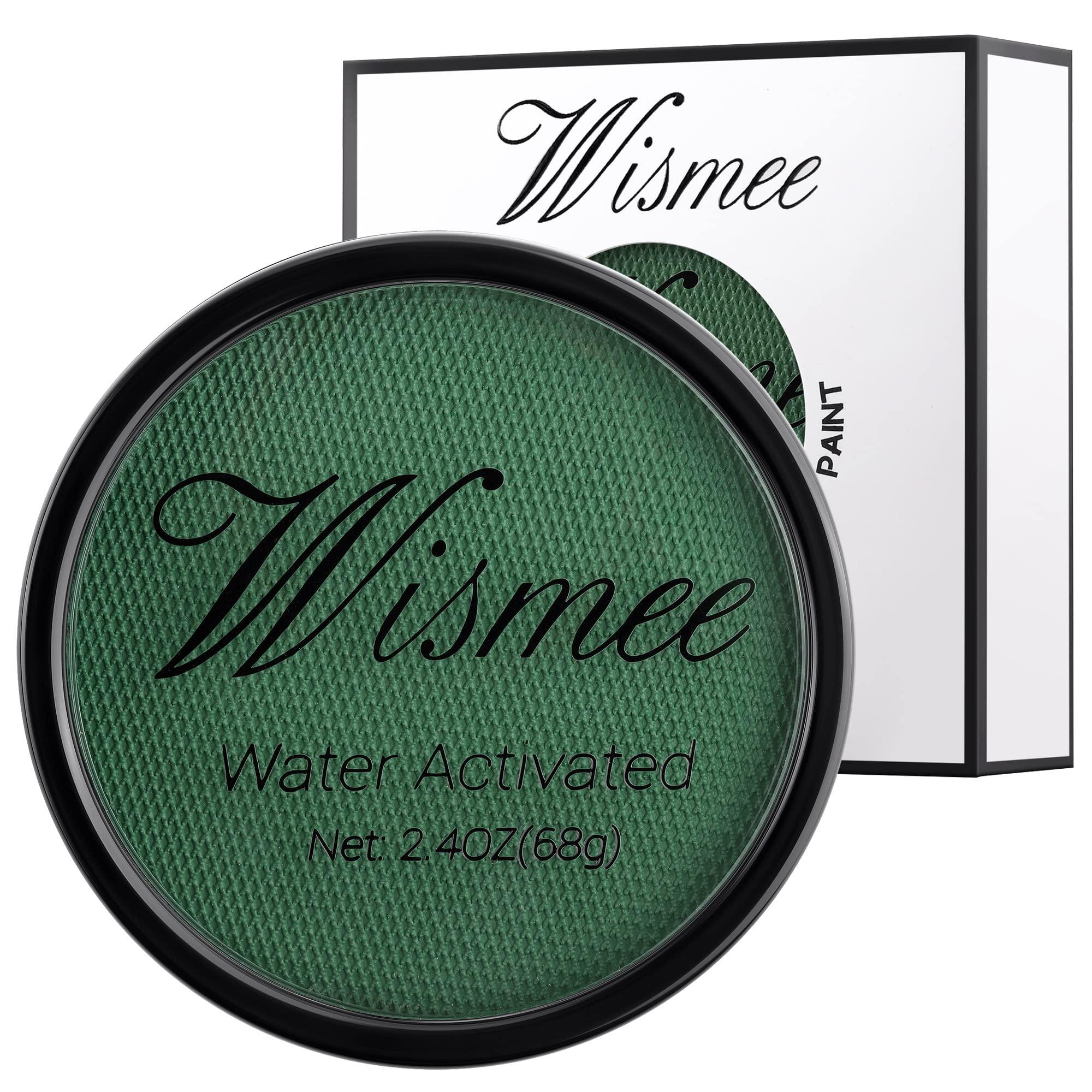 Wismee Wismee Green Face Body Paint, Water Based Body Paint Full Coverage for Adults Children Cosplay Elphaba Witch Costumes Festivals Makeup-Royal Blue