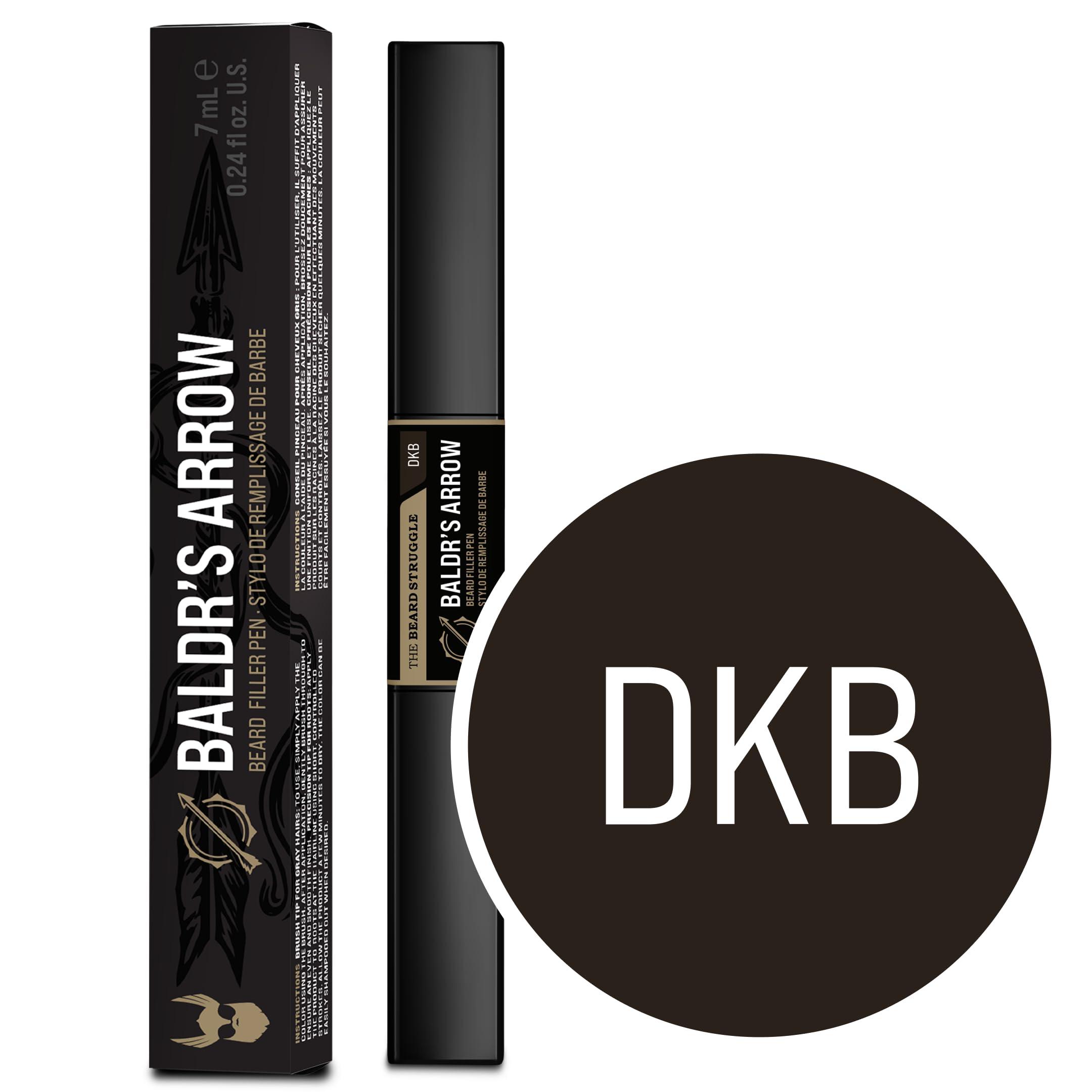 The Beard Struggle Beard Pen Filler for Men by The Beard Struggle - Baldr\'s Arrow Sweat Resistant & Waterproof, Long Lasting Beard Pen with Brush, Instantly Fill Patches & Thin Areas for a Perfect Beard - Medium Brown