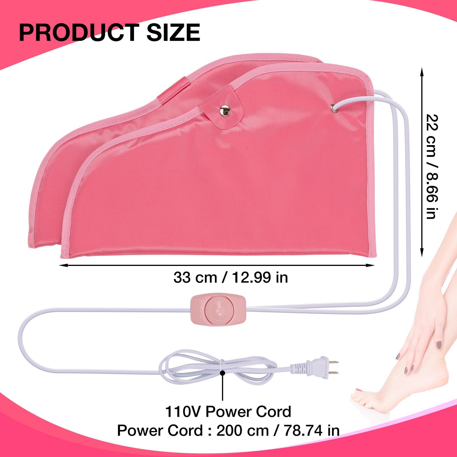 Noverlife Noverlife Paraffin Wax Heated Booties, Electric Heated Nail Art Pedicure Foot Cover, Infrared Wax Therapy Treatment SPA Warmer Kit for Foot Care