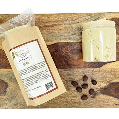 Shea Farms Raw Shea Butter - 8oz/.5lb Unrefined Shea Butter - Moisturizing African Shea Butter for All Skin Types - 100% Natural and Pure - Use it alone, as a base for Soap or Whipped Body Butter
