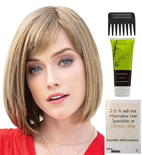 Rene of Paris & Christy's Wigs Bundle - 4 Items: Petite Portia Wig by Rene of Paris, Christy's Wigs Q & A Booklet, BeautiMark Synthetic Shampoo & Wide Tooth Comb - Color: Java Blast
