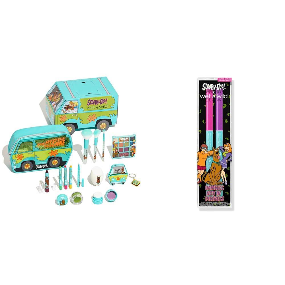 wet n wild wet n wild Scooby Doo Limited Edition PR Box- Makeup Set with Brushes, and Palettes & Scooby Doo Collection Damsels Not In Distress 2-Piece Retractable Eyeliner Set