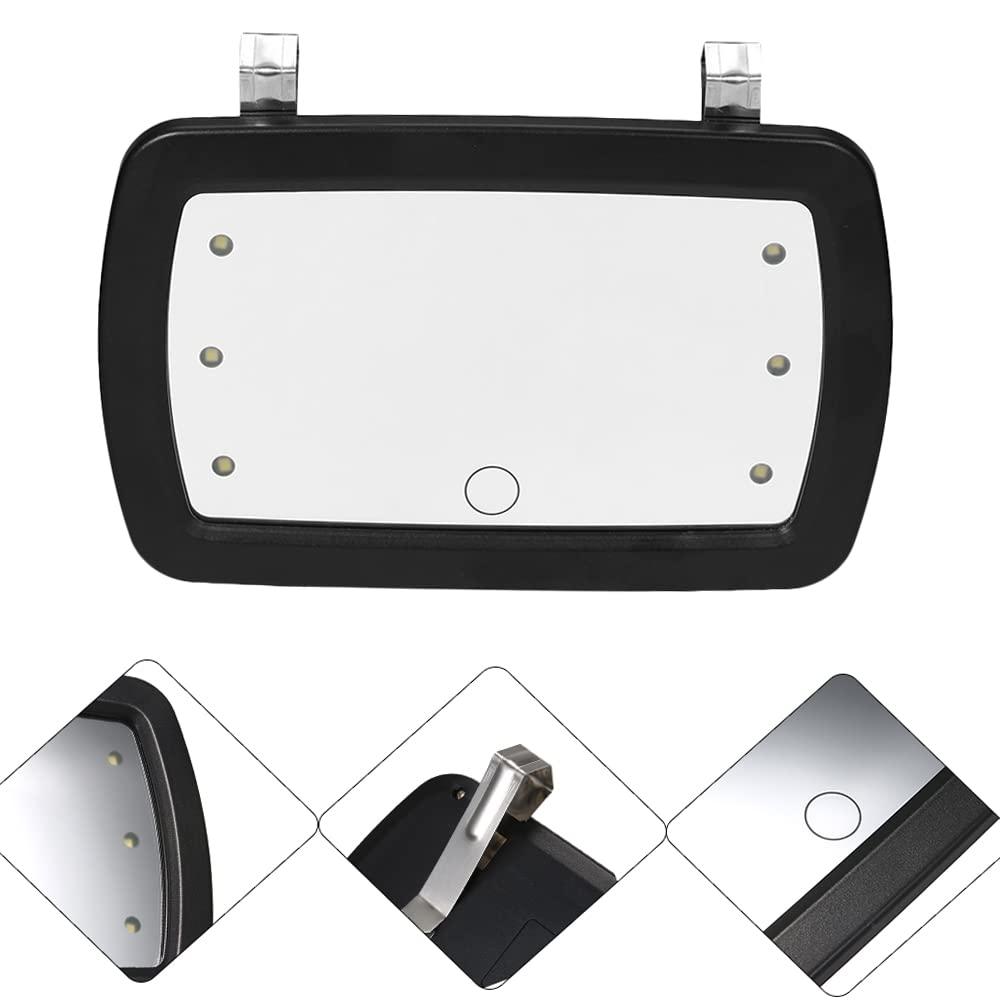 Wemay Car Sun Visor Mirror Makeup Sun-shading Cosmetic Mirror Vanity Mirror Automobile Make Up Mirror with Six LED Lights