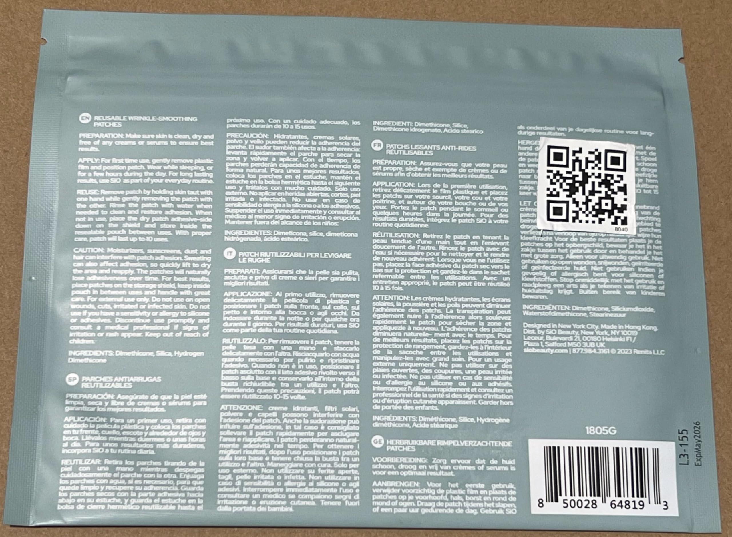 SiO SiO Beauty Eye and Smile Lift Anti-Wrinkle Patches 4 Week Supply - Overnight Under Eye Mask Pads For Dark Circles - Silicone Skin Treatment For Wrinkles