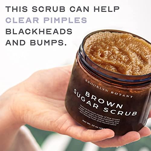Brooklyn Botany Brooklyn Botany Brown Sugar Body Scrub - Moisturizing and Exfoliating Body, Face, Hand, Foot Scrub - Fights Acne, Fine Lines & Wrinkles, Great Gifts For Women & Men - 10 oz