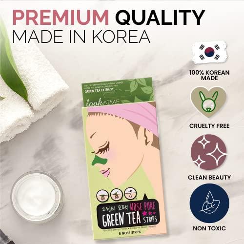 LOOKATME LOOKATME Nose Pore Strips (4-Pack, 20 Nose Strips). Korean Skin Care Blackhead Remover. K Beauty Blackhead Strips for Nose and Face, Black Head Strips Women. Acne Mask for Blackhead Removal. (Combo)