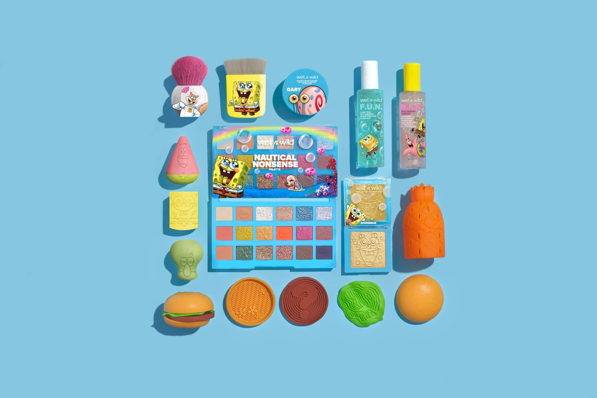 wet n wild Wet n Wild 1114236, Flat Kabuki Brush Squarepants Makeup Tools Flat Foundation + Highlighter Brush, SpongeBob