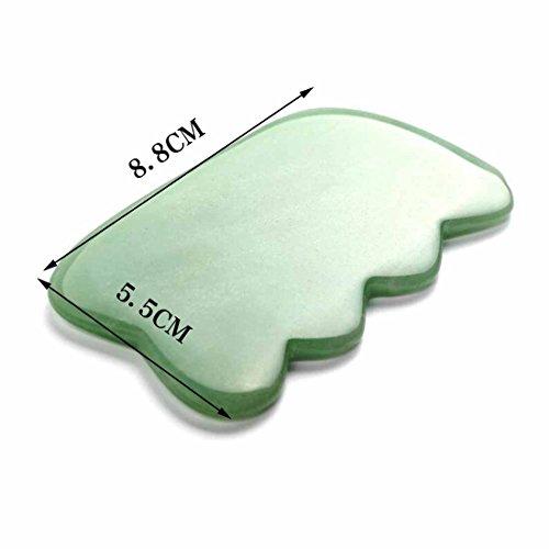 fengshuisale Feng Shui GuaSha Scraping Massage Tool,Kinglead Handmade Natural Stone Aventurine Board For SPA Acupuncture Therapy Trigger Point Treatment W3416