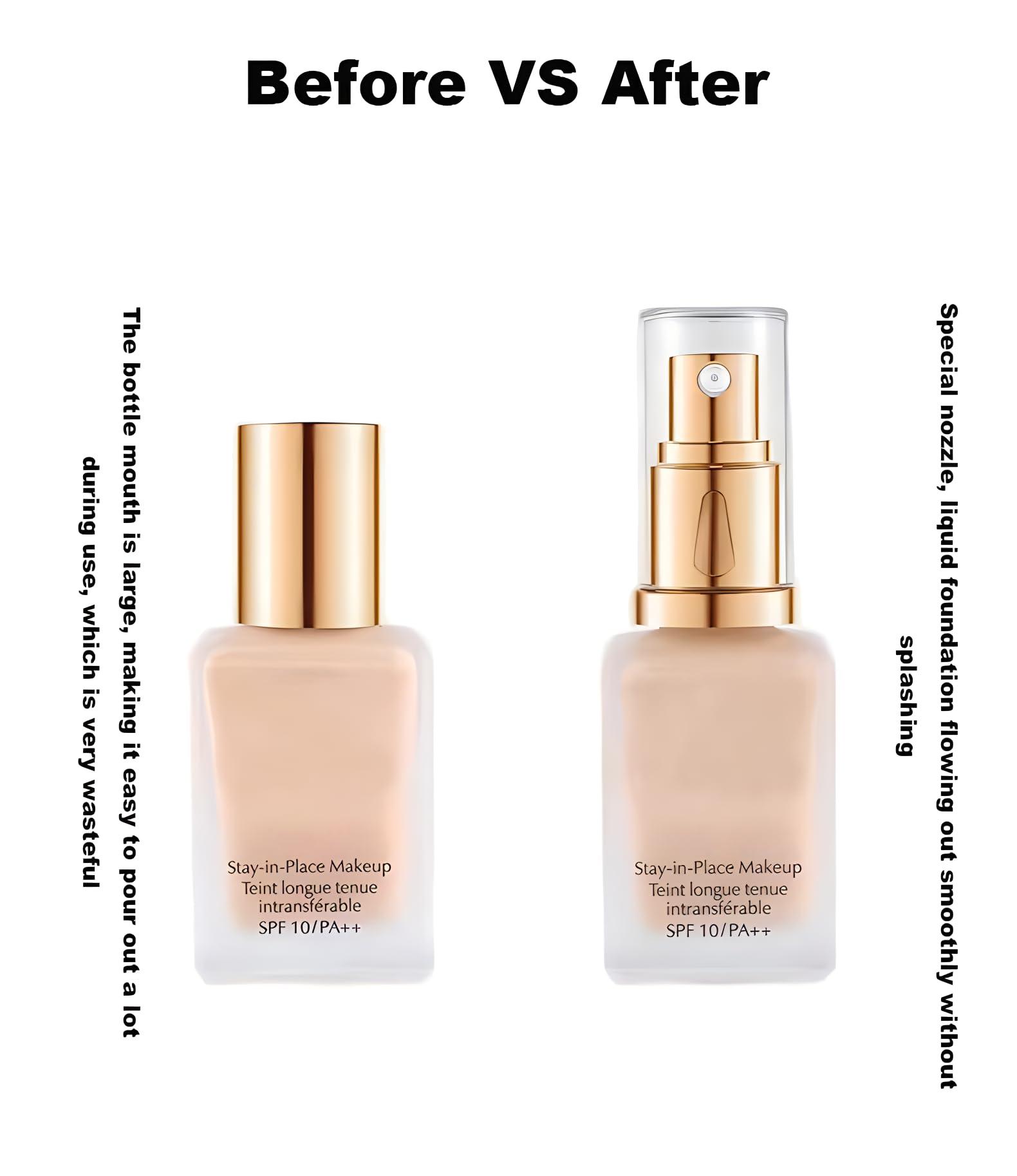 YOFAN 3-Pack Foundation Pump for Double Wear Foundation Golden