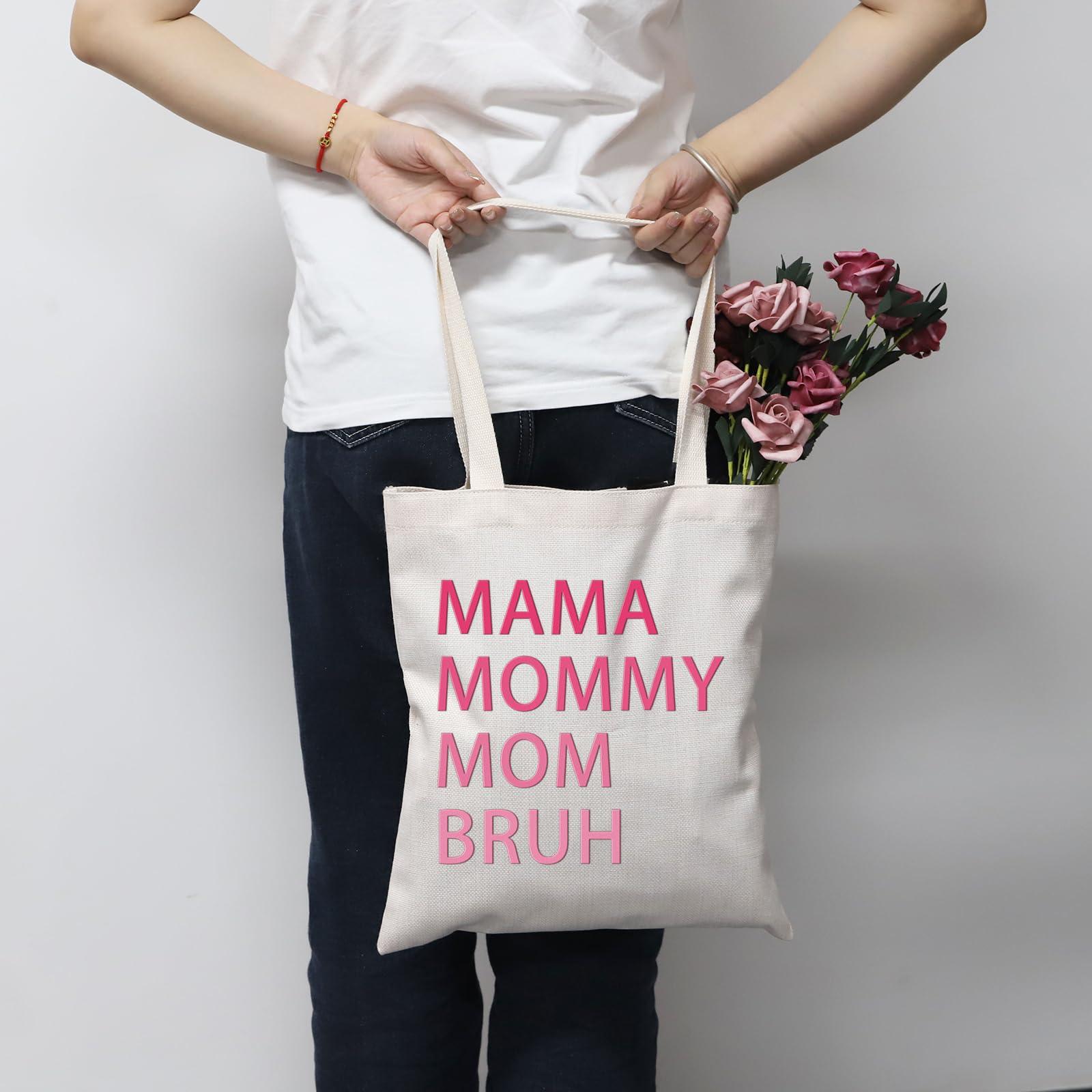 MNIGIU Funny Mom Gift Mama Tote Bag Mom Appreciation Gift Mom Birthday Gift Mothers Day Gift For Mama (Mama Tote)