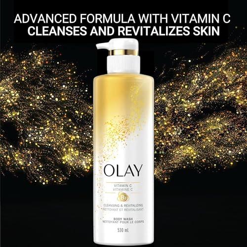 Olay Olay Body Wash with Vitamin C & B3, Nourishing & Revitalizing, 17.9 FL.OZ (530 ml) - Pack of 2