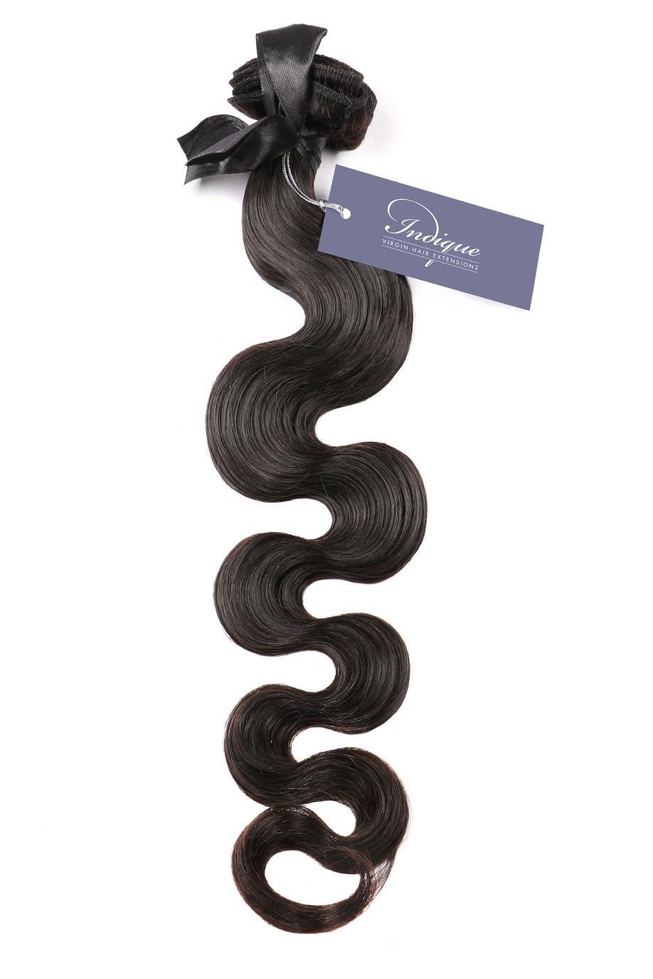 Indique Virgin Hair Extensions Indique Virgin Hair Extensions - Remix Body Wave - 100% Real Human Hair Wefted Bundles - Remy Extensions from India (24\")