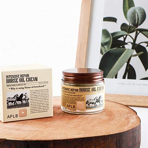 APLB APLB Intensive Repair Horse Oil Cream Moisturizer 2.37FL.OZ./ Korean Skin Care, Natural Jeju Horse Oil, Centella Asiatica Extract, Retain Moisture & Improve Elasticity