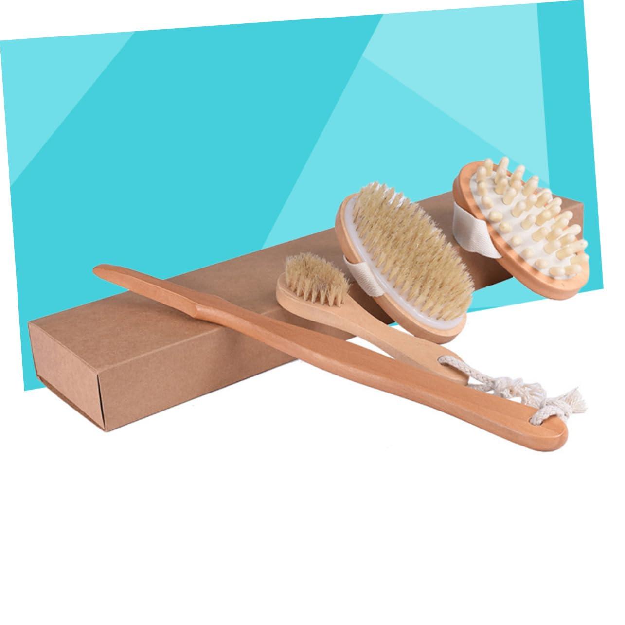 Healeved Healeved 4pcs Taking Shower Tools Bathing Accessories Wooden Bathing Supplies Bathing Tool for Home