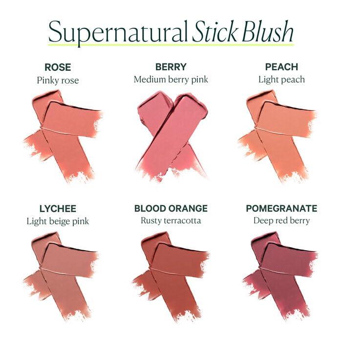 Well People Well People Supernatural Stick Multi-Use Blush, Creamy, Hydrating Blush Stick For A Pop Of Color, Multi-use, Vegan & Cruelty-free, Blood Orange