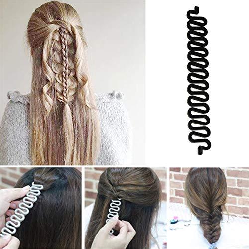 AnHua AnHua 2 Pcs Girl Women Easy Braider,Twist Plait Wave Hair Braiding Tool Holder Centipede Shape Hair Clip Hairstyle Tool Hair Accessories